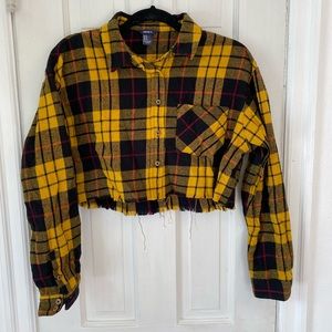 Cropped Plaid Shirt